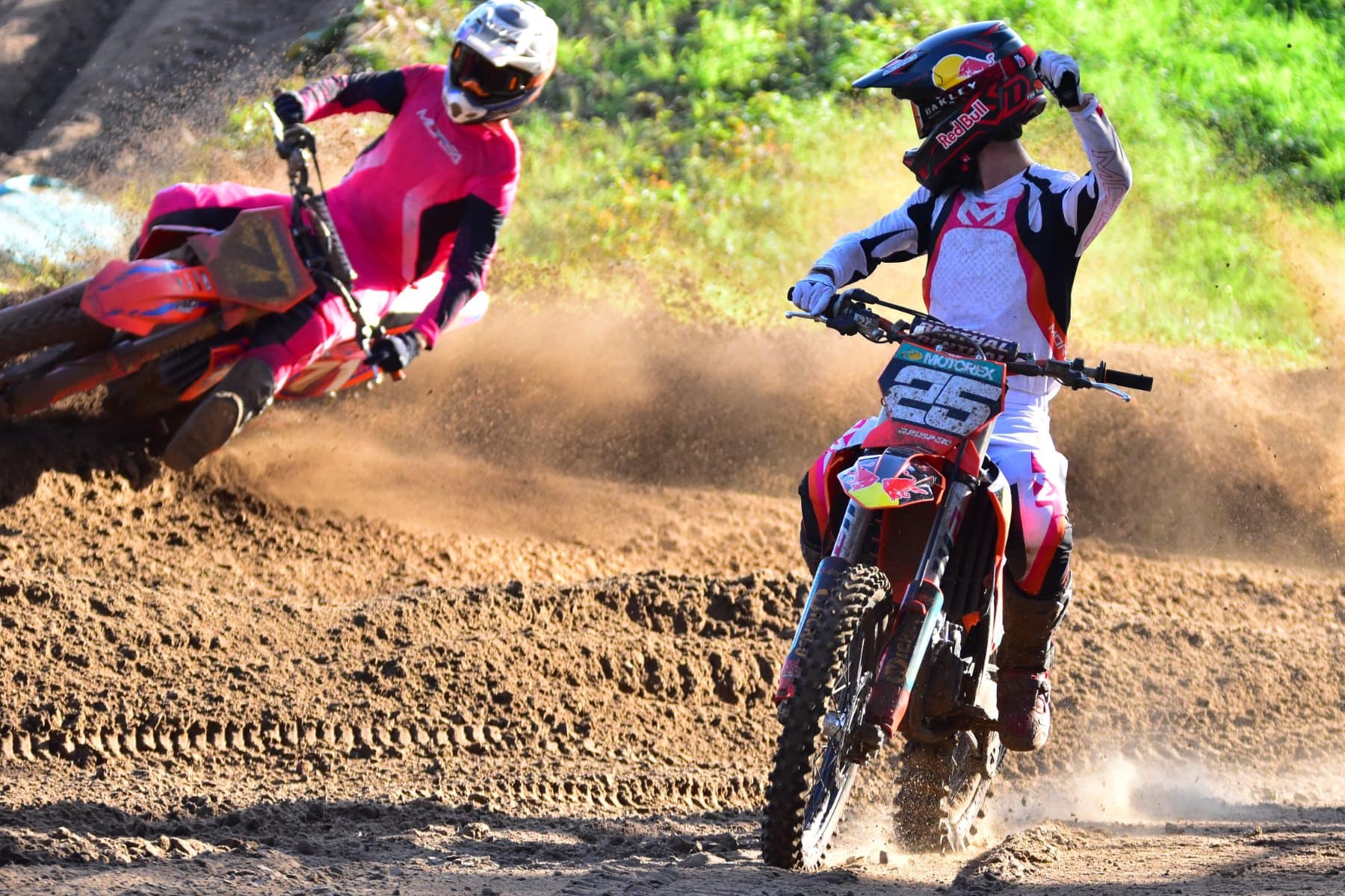 Two MORSA riders on track